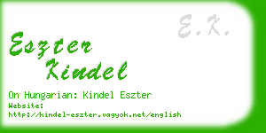 eszter kindel business card